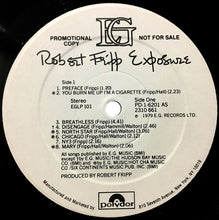 Load image into Gallery viewer, Robert Fripp : Exposure (LP, Album, Promo)
