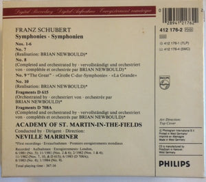 Schubert* / Academy Of St. Martin-in-the-Fields*, Neville Marriner* : The 10 Symphonies (6xCD, Comp + Box)