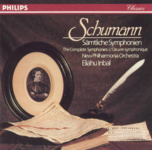 Charger l&#39;image dans la galerie, Schumann* - New Philharmonia Orchestra, Eliahu Inbal : Sämtliche Symphonien = The Complete Symphonies = L&#39;Oeuvre Symphonique (3xCD, Comp, RM)
