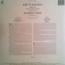 Charger l&#39;image dans la galerie, Kiri Te Kanawa, Andrew Davis, London Symphony Orchestra - Strauss* : Four Last Songs / Orchestral Songs (LP, Album)
