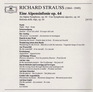 Richard Strauss - Karajan*, Berliner Philharmoniker : Eine Alpensinfonie = An Alpine Symphony = Une Symphonie Alpestre (CD, Album, RE)