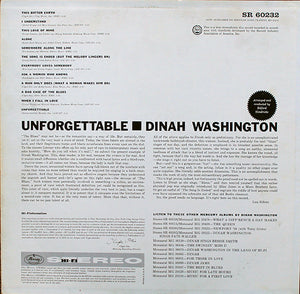 Dinah Washington : Unforgettable (LP, Album)