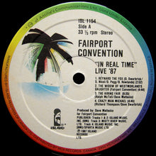 Load image into Gallery viewer, Fairport Convention : In Real Time (Live &#39;87) (LP, Album)
