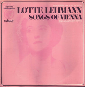 Lotte Lehmann, Paul Ulanowsky : Songs Of Vienna (In Honor Of Her 80th Birthday) (LP, Mono)