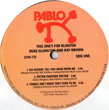 Laden Sie das Bild in den Galerie-Viewer, Duke Ellington - Ray Brown : This One's For Blanton (2x12", Album, Num, RE, 200)
