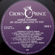 Laden Sie das Bild in den Galerie-Viewer, Arbee Stidham : My Heart Belongs To You (LP, Comp, Mono)
