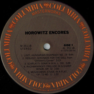 Vladimir Horowitz : Horowitz Encores (LP, Comp)