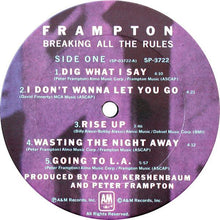 Load image into Gallery viewer, Peter Frampton : Breaking All The Rules (LP, Album, Ter)
