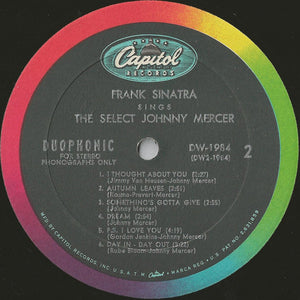 Frank Sinatra : Sings The Select Johnny Mercer (LP, Comp, Pit)