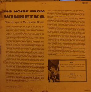Gene Krupa : Big Noise From Winnetka - Gene Krupa At The London House (LP, Album, Mono)