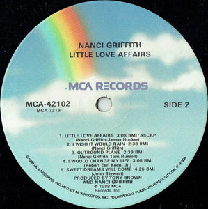 Nanci Griffith : Little Love Affairs (LP, Album, Glo)