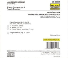 Charger l&#39;image dans la galerie, Johannes Brahms, Horacio Gutiérrez, Royal Philharmonic Orchestra, André Previn : Piano Concerto No. 1 / Tragic Overture (CD, Album)

