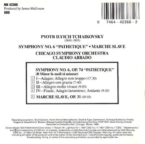 Tchaikovsky*, The Chicago Symphony Orchestra*, Claudio Abbado : Symphony No. 6 "Pathetique" / Marche Slave (CD, Album)