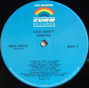 Lyle Lovett : Pontiac (LP, Album, Glo)