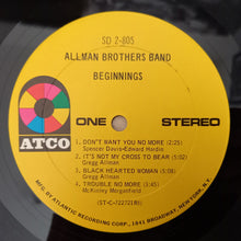 Charger l'image dans la galerie, The Allman Brothers Band : Beginnings (2xLP, Comp, RI )
