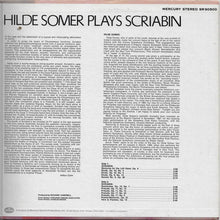 Laden Sie das Bild in den Galerie-Viewer, Hilde Somer Plays Scriabin* : Hilde Somer Plays Scriabin (LP)
