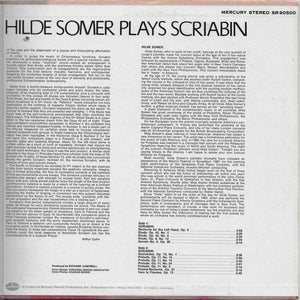 Hilde Somer Plays Scriabin* : Hilde Somer Plays Scriabin (LP)