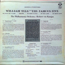 Charger l&#39;image dans la galerie, Rossini* – Herbert von Karajan, Philharmonia* : Rossini Overtures (William Tell And The Famous Five) (LP, Album, RE)
