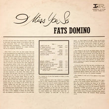 Load image into Gallery viewer, Fats Domino : I Miss You So (LP, Album, Mono)
