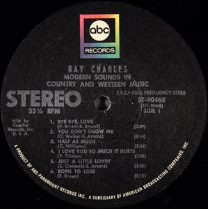 Ray Charles : Modern Sounds In Country And Western Music (LP, Album, Club, RE, Cap)