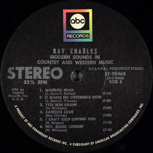 Ray Charles : Modern Sounds In Country And Western Music (LP, Album, Club, RE, Cap)