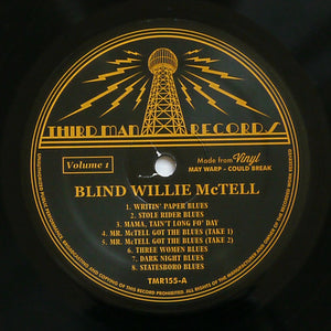 Blind Willie McTell : Complete Recorded Works In Chronological Order October 18, 1927 To November 29, 1929 (Volume 1) (LP, Comp)