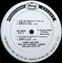 Load image into Gallery viewer, Art Farmer-Benny Golson Jazztet* : Here And Now (LP, Album, Mono, Promo)
