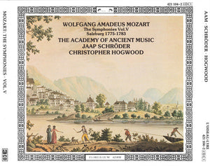 Wolfgang Amadeus Mozart - The Academy Of Ancient Music, Jaap Schröder, Christopher Hogwood : The Symphonies Vol. V - Salzburg 1775-1783 (3xCD, Comp, RE, RM + Box, Sli)