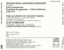 Charger l&#39;image dans la galerie, Wolfgang Amadeus Mozart - The Academy Of Ancient Music, Christopher Hogwood, Jaap Schröder : Early Symphonies 1764-1771 (2xCD, Comp + Box, RE)
