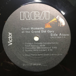 Various : Great Moments At The Grand Ole Opry (2xLP, Comp, Gat)