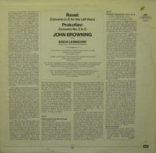 Laden Sie das Bild in den Galerie-Viewer, John Browning (2), Ravel*, Prokofiev*, Philharmonia Orchestra, Erich Leinsdorf : Ravel: Concerto For The Left Hand / Prokofiev: Concerto No. 3 (LP)
