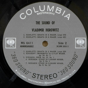Horowitz*, Scarlatti*, Schubert*, Schumann*, Scriabin* : The Sound Of Horowitz (LP, Album)