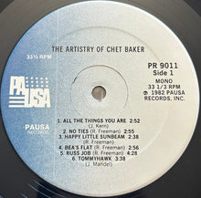 Laden Sie das Bild in den Galerie-Viewer, Chet Baker : The Trumpet Artistry Of Chet Baker (LP, Album, Mono)

