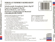 Load image into Gallery viewer, Rimsky-Korsakov*, Orchestre Symphonique De Montreal*, Charles Dutoit : Scheherazade - Capriccio Espagnol (CD, Album)
