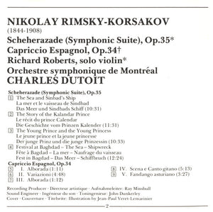 Rimsky-Korsakov*, Orchestre Symphonique De Montreal*, Charles Dutoit : Scheherazade - Capriccio Espagnol (CD, Album)