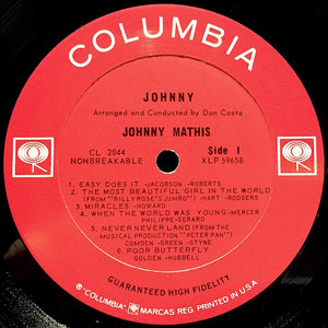 Johnny Mathis : Johnny (LP, Album, Mono)