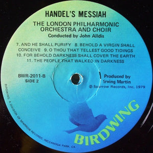 George Frederick Handel*, The London Philharmonic Orchestra* And The London Philharmonic Choir*, John Alldis : The Messiah (Box, Album + 4xLP)