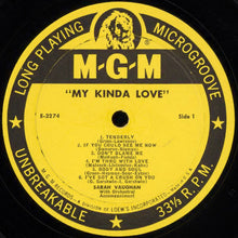 Laden Sie das Bild in den Galerie-Viewer, Sarah Vaughan : My Kinda Love (LP, Album, Mono)
