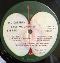 Load image into Gallery viewer, McCartney* : McCartney (LP, Album, Win)
