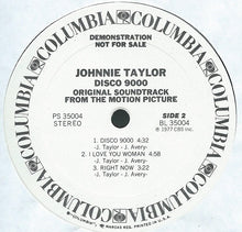Laden Sie das Bild in den Galerie-Viewer, Johnnie Taylor : Disco 9000 (Original Soundtrack From The Motion Picture) (LP, Album, Promo)
