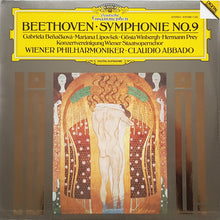 Load image into Gallery viewer, Beethoven* / Wiener Philharmoniker / Claudio Abbado / Gabriela Beňačková / Marjana Lipovšek / Gösta Winbergh / Hermann Prey / Konzertvereinigung Wiener Staatsopernchor* : Symphonie No. 9 (LP)
