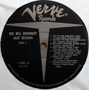 Big Bill Broonzy : Last Session Part 1 (LP, Mono)