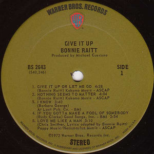 Bonnie Raitt : Give It Up (LP, Album, Ter)