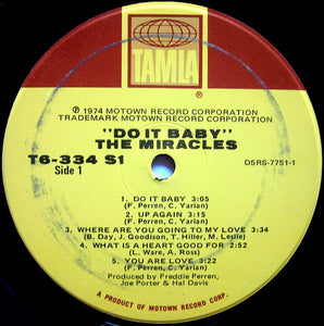The Miracles : Do It Baby (LP, Album)