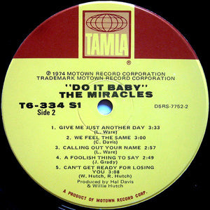 The Miracles : Do It Baby (LP, Album)