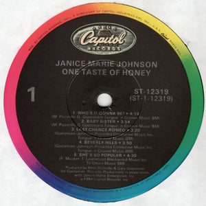Janice Marie Johnson* : One Taste Of Honey (LP, Album)