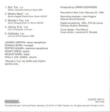 Laden Sie das Bild in den Galerie-Viewer, Johnny Griffin Sextet : Johnny Griffin Sextet (CD, Album, Mono, Ltd, RE, RM)
