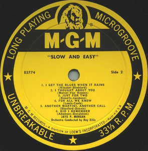 Jaye P. Morgan : Slow & Easy (LP, Album, Mono)