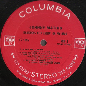 Johnny Mathis : Raindrops Keep Fallin' On My Head (LP, Album, Ter)