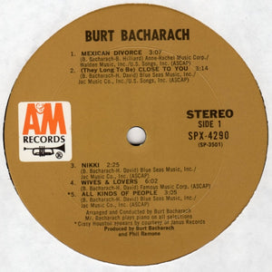 Burt Bacharach : Burt Bacharach (LP, Album)
